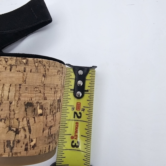 Steven Steve Madden Caly Black Sandal Cork Wedge Bottom Open Toe Black 9.5 NEW - Picture 15 of 15